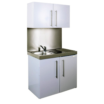 900mm Commercial Eyeline Bronze Mini Kitchen with Wall Cupboards